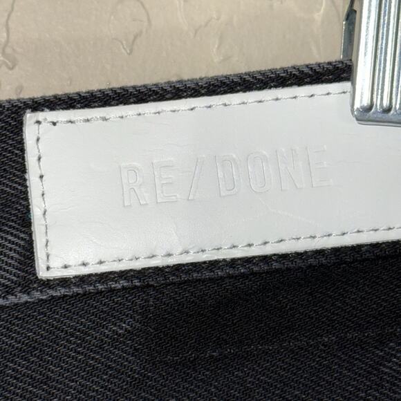 Re/done revolve 50s cut off short frayed denim shorts destroyed shadow black - Picture 8 of 9